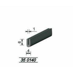 Lemovka EPDM 4 × 1 mm (výška 6 mm), 350140